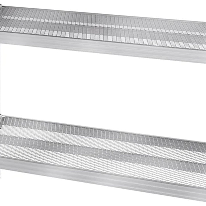 Design Ideas 2 Tier Full-Size Metal Storage Shelving Unit Rack, Silver(Open Box)