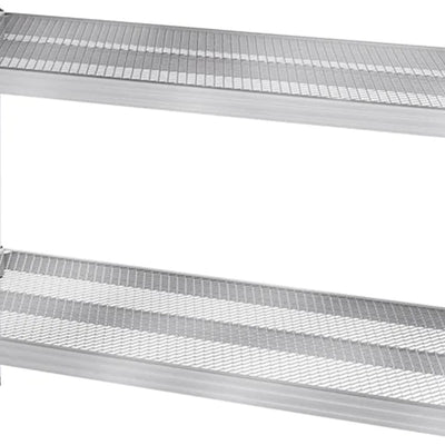 Design Ideas 2 Tier Full-Size Metal Storage Shelving Unit Rack, Silver (Used) - VMInnovations