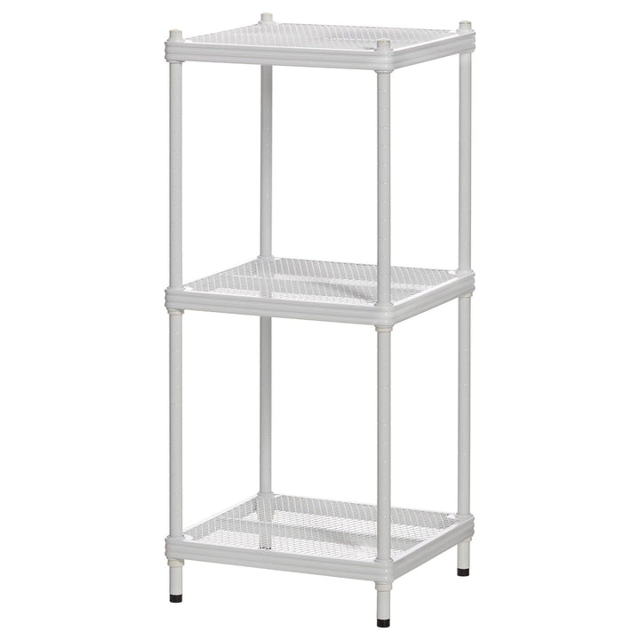 Design Ideas 3 Tier Tower Metal Storage Shelving Unit Rack, White (Used) - VMInnovations