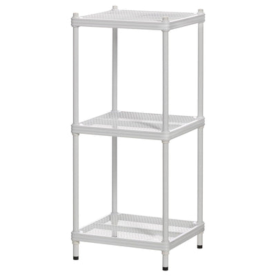 Design Ideas 3 Tier Tower Metal Storage Shelving Unit Rack, White (Used) - VMInnovations