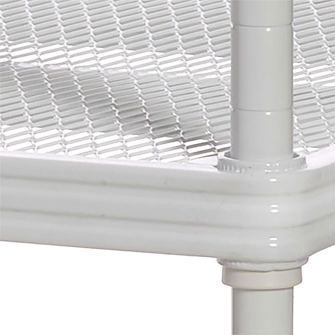 Design Ideas 3 Tier Tower Metal Storage Shelving Unit Rack, White (Used) - VMInnovations