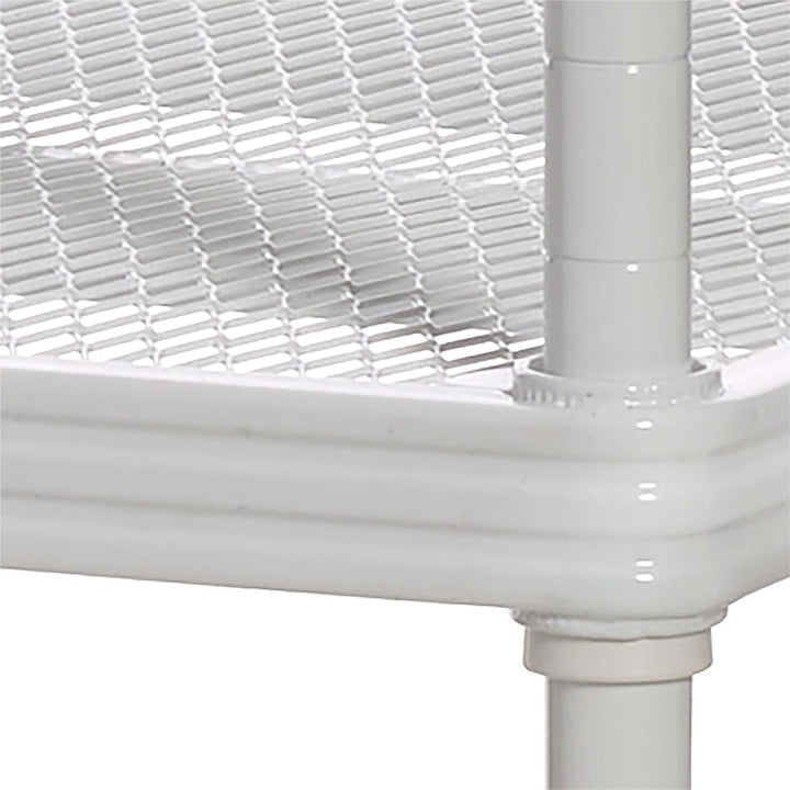 Design Ideas 3 Tier Tower Metal Storage Shelving Unit Rack, White (Used) - VMInnovations