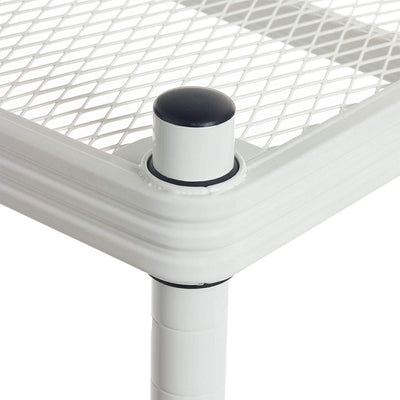 Design Ideas 3 Tier Tower Metal Storage Shelving Unit Rack, White (Used) - VMInnovations