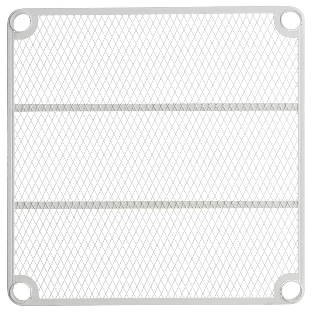 Design Ideas 3 Tier Tower Metal Storage Shelving Unit Rack, White (Used)