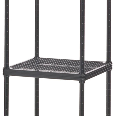 Design Ideas MeshWorks 3 Tier Tower Metal Storage Shelving Unit Rack, Black