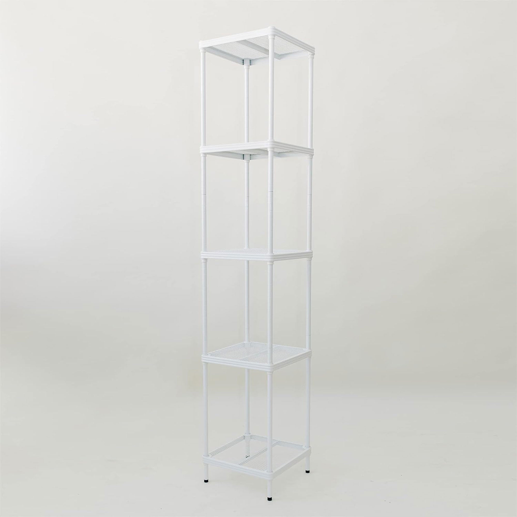 Design Ideas 5 Tier Tower Metal Storage Shelving Unit Rack, White (For Parts) - VMInnovations