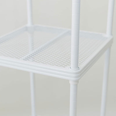 Design Ideas 5 Tier Tower Metal Storage Shelving Unit Rack, White (For Parts)