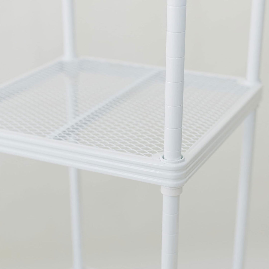 Design Ideas 5 Tier Tower Metal Storage Shelving Unit Rack, White (Used)