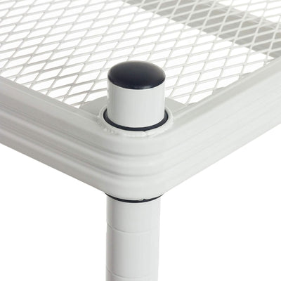 Design Ideas 5 Tier Tower Metal Storage Shelving Unit Rack, White (For Parts) - VMInnovations