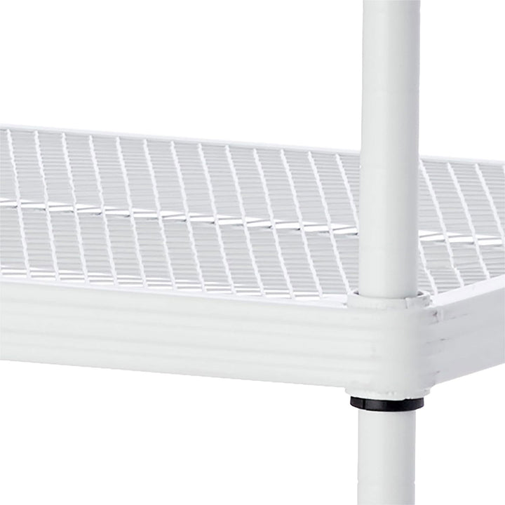 Design Ideas 5 Tier Tower Metal Storage Shelving Unit Rack, White (Used)