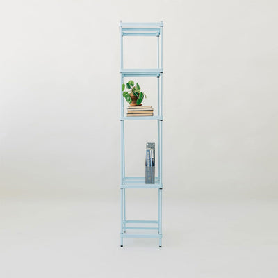 Design Ideas MeshWorks 5 Tier Tower Metal Storage Shelving Unit Rack, Sky Blue