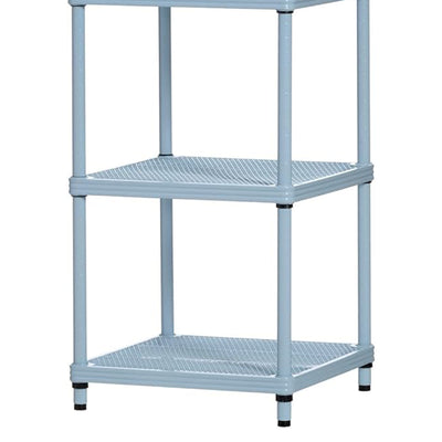 Design Ideas 5 Tier Tower Metal Storage Shelving Unit Rack, Sky Blue (Used)