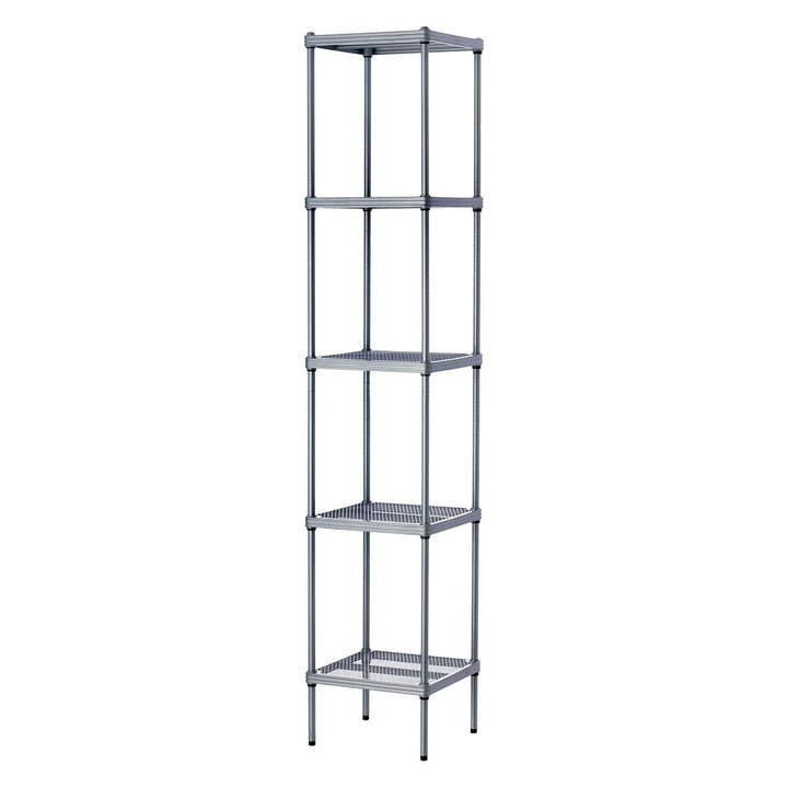 Design Ideas MeshWorks 5 Tier Tower Storage Shelving Unit Rack, Silver(Open Box)