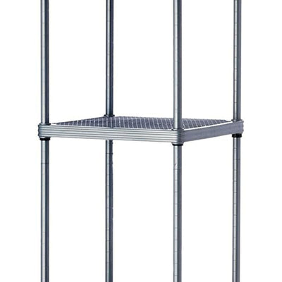 Design Ideas MeshWorks 5 Tier Tower Storage Shelving Unit Rack, Silver(Open Box) - VMInnovations