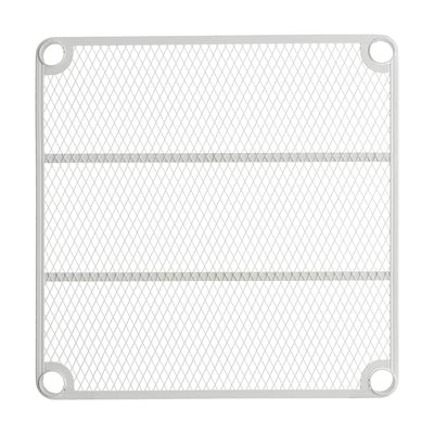 Design Ideas MeshWorks 2 Tier Narrow Metal Storage Shelving Unit Rack, White