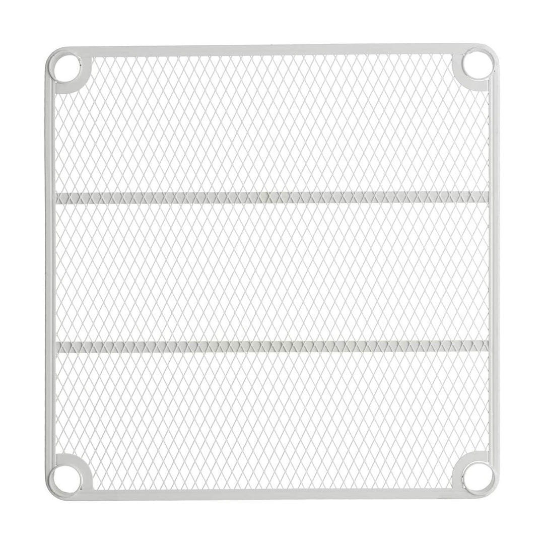 Design Ideas MeshWorks 2 Tier Narrow Metal Storage Shelving Rack, White (Used) - VMInnovations