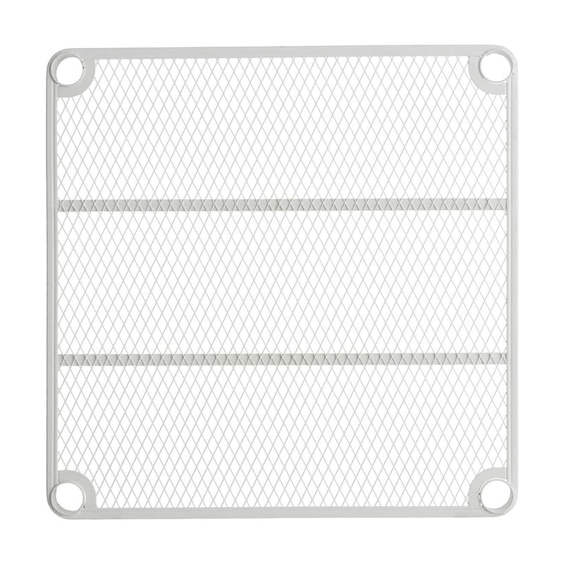 Design Ideas MeshWorks 2 Tier Narrow Metal Storage Shelving Rack, White (Used)