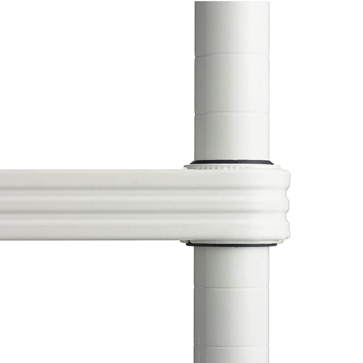 Design Ideas 2 Tier Narrow Metal Storage Shelving Unit Rack, White (Open Box) - VMInnovations