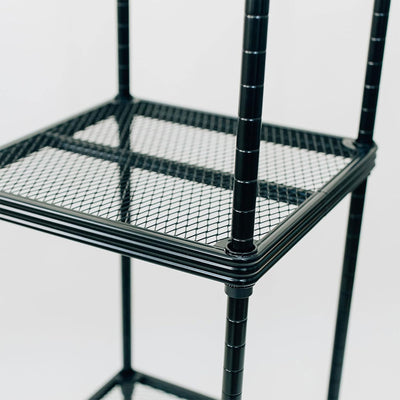 Design Ideas MeshWorks 5 Tier Tower Metal Storage Shelving Unit Rack, Black - VMInnovations
