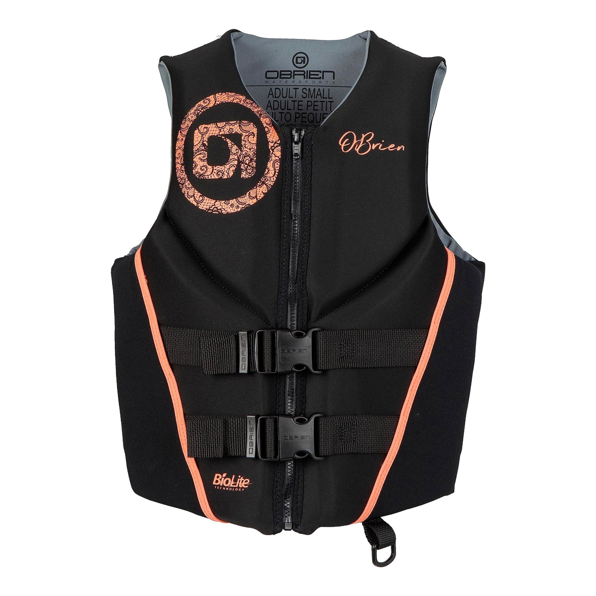 O'Brien Women's Traditional Life Jacket w/BioLite Construction, Coral (Open Box)