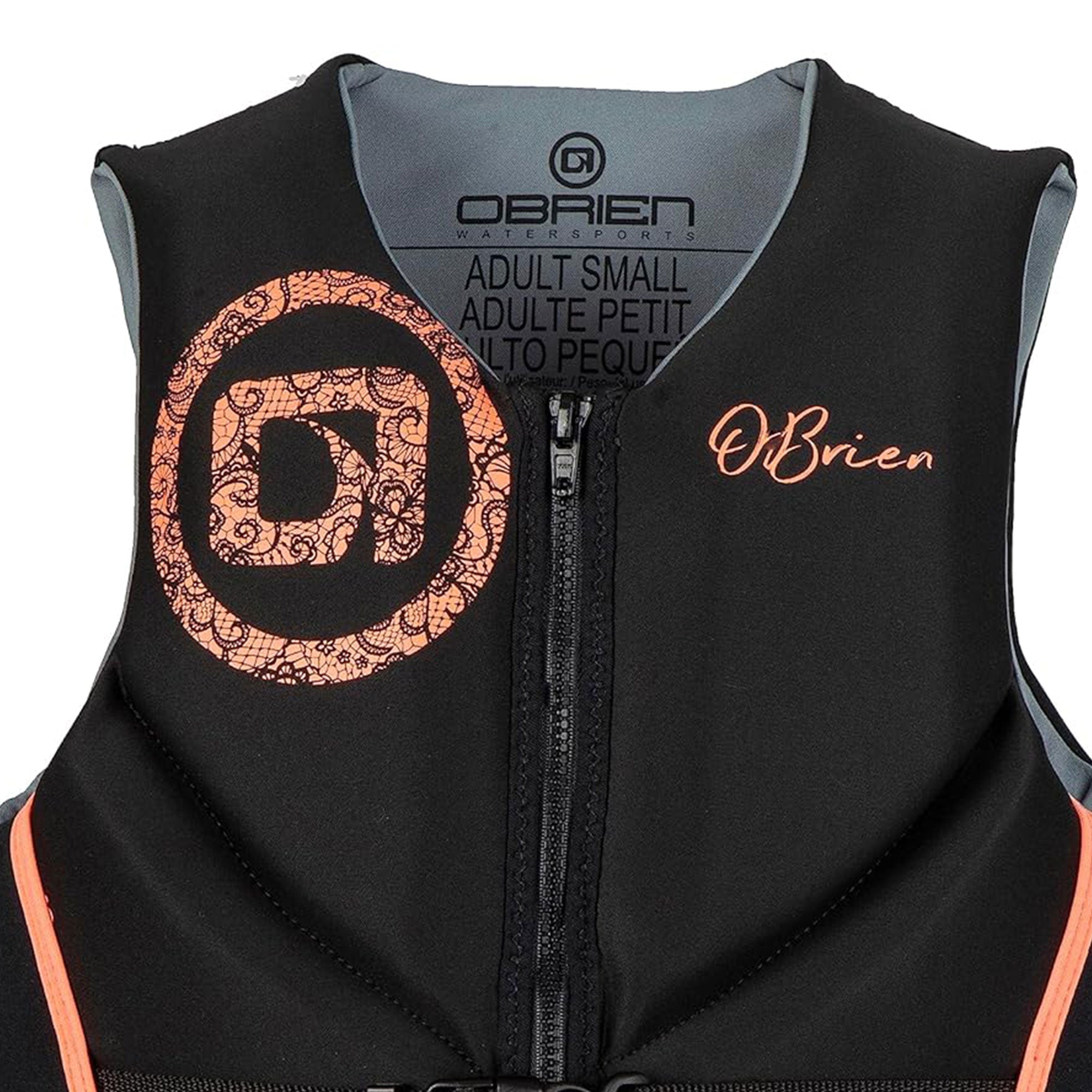 O'Brien Women's Traditional Life Jacket w/BioLite Construction, Coral (Open Box)