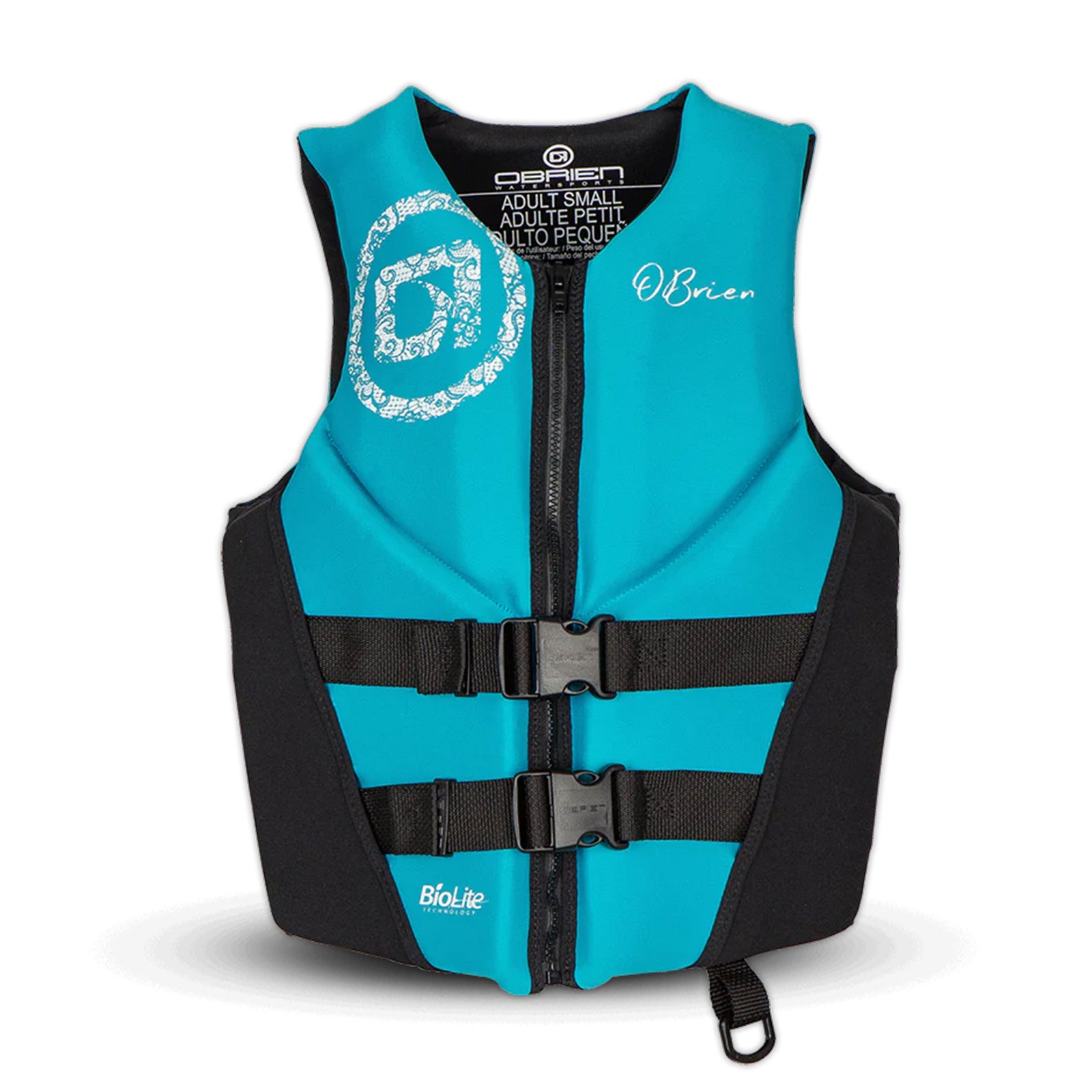 O'Brien Women's Traditional RS Life Jacket with BioLite Construction, Aqua - VMInnovations