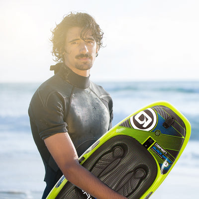 O'Brien Black Magic Kneeboard with Cable Actuated Retractable Fins and Hook - VMInnovations