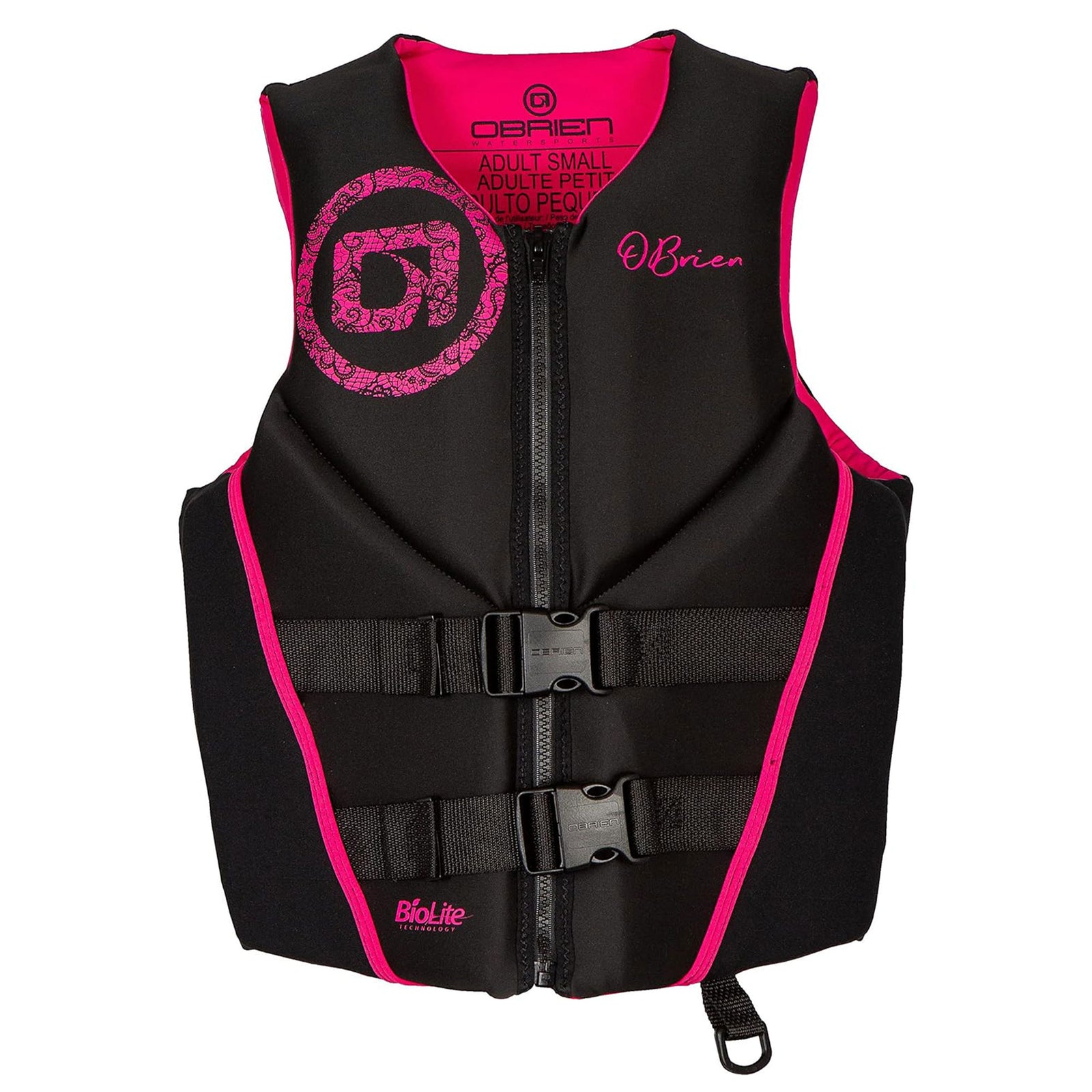 O'Brien Women's Traditional Neoprene USCGA Life Jacket with Zip Closure, XL Pink - VMInnovations