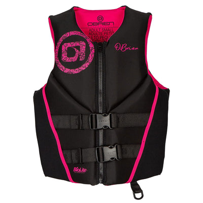 O'Brien Women's Traditional Neoprene USCGA Life Jacket with Zip Closure, S Pink