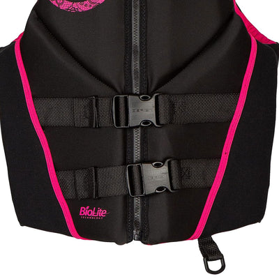 O'Brien Women's Traditional Neoprene USCGA Life Jacket with Zip Closure, S Pink