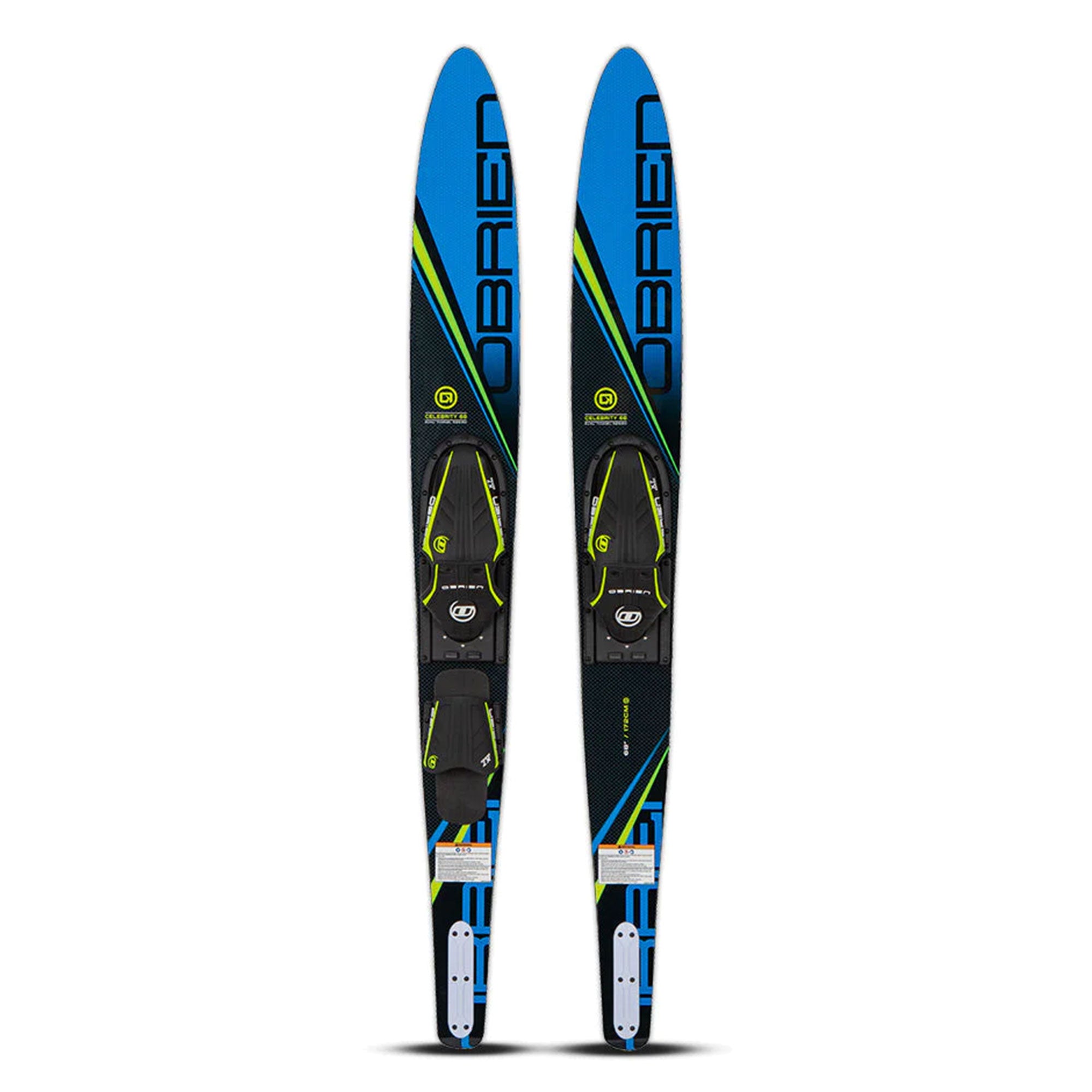O'Brien Combo Waterskis with Side Cut Bevel for Water Sports, Blue (Open Box) - VMInnovations