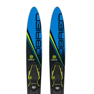 O'Brien Combo Waterskis with Side Cut Bevel for Water Sports, Blue (Open Box)