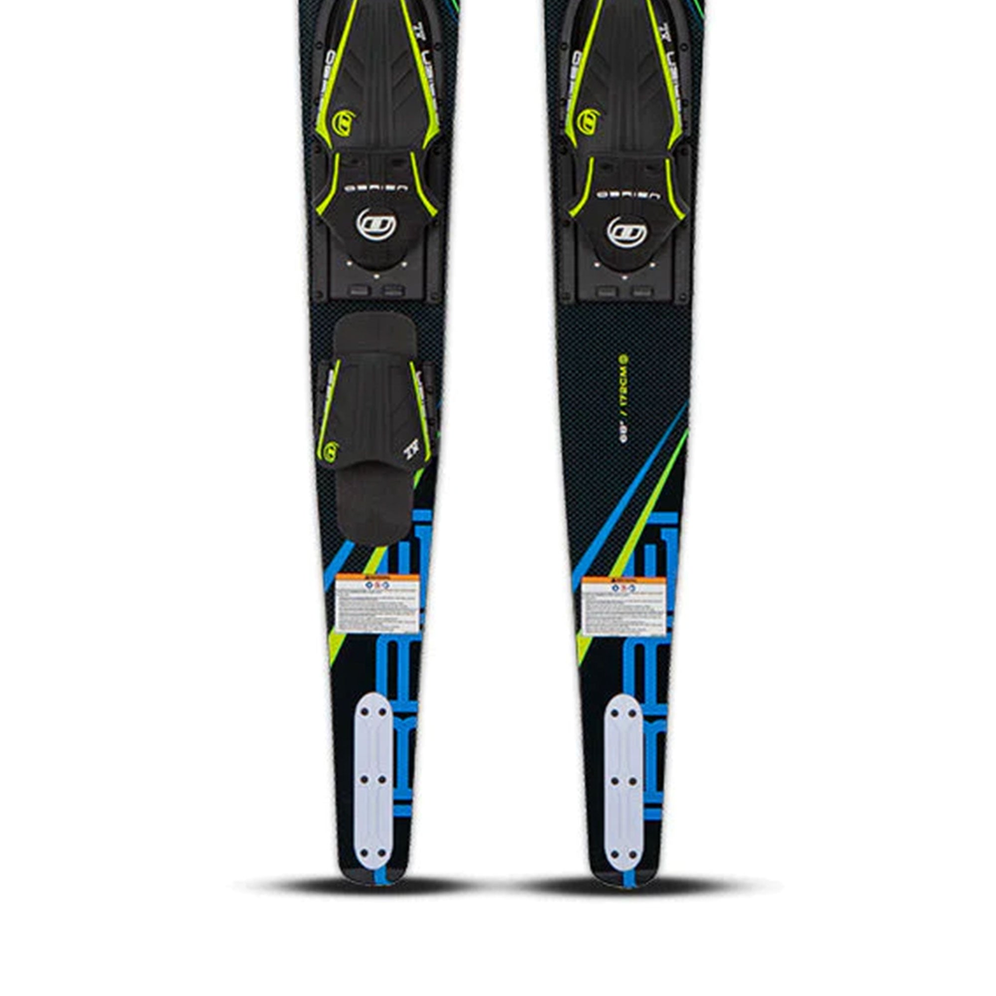 O'Brien Combo Waterskis with Side Cut Bevel for Water Sports, Blue (Open Box) - VMInnovations