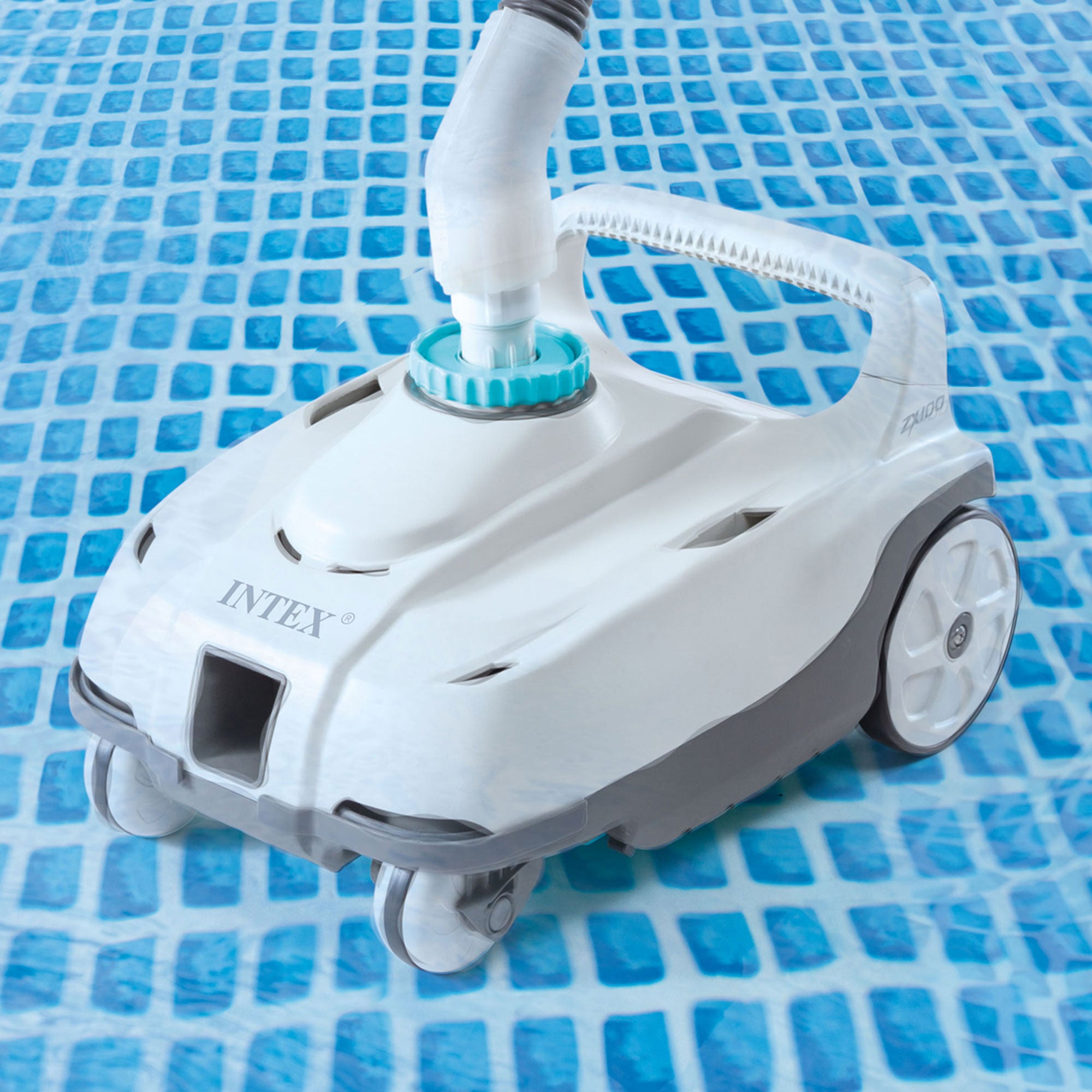 Intex ZX100 Automatic Pressure Side Pool Cleaner with Pool Sand Filter Pump - VMInnovations