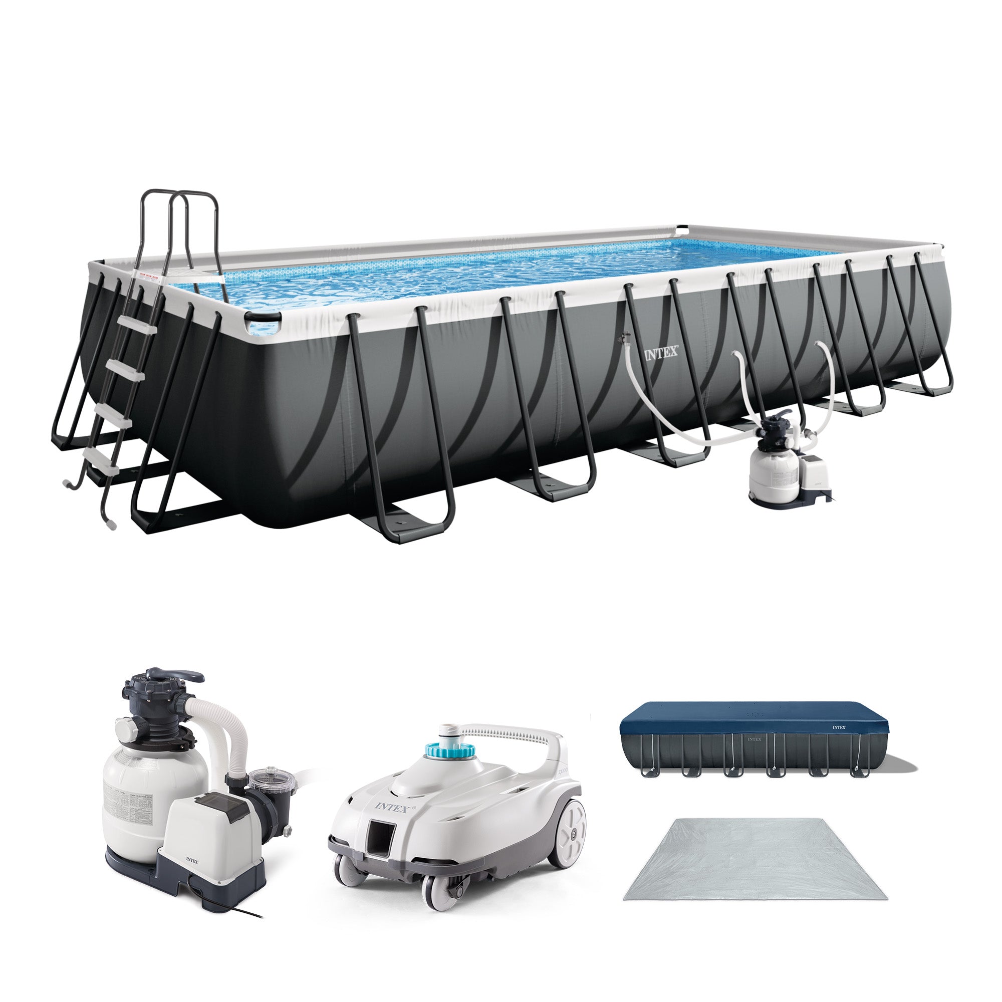 Intex ZX100 Auto Pressure Side Pool Cleaner with Ultra XTR Frame Swimming Pool - VMInnovations