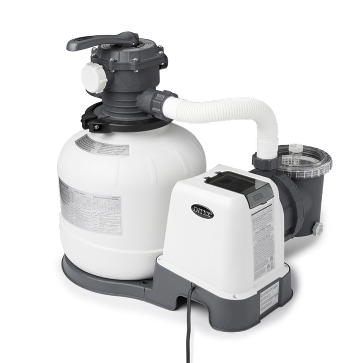 Intex ZX100 Automatic Pressure Side Pool Cleaner with Pool Sand Filter Pump