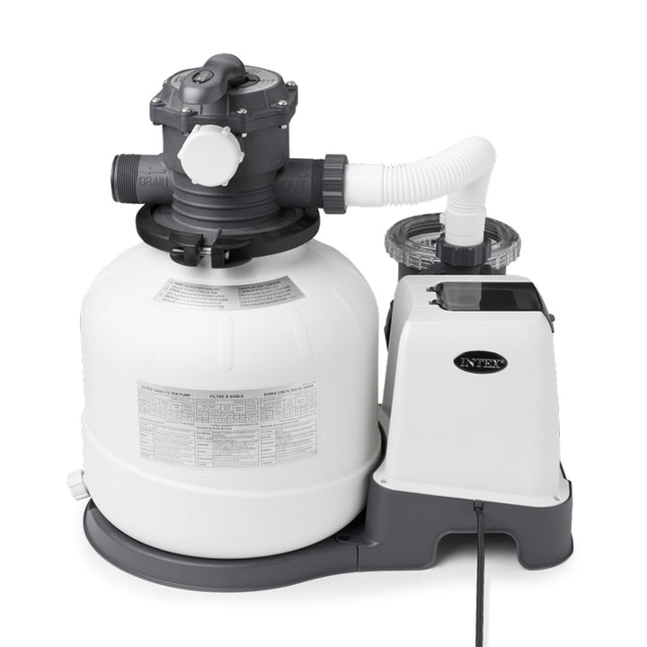 Intex ZX100 Automatic Pressure Side Pool Cleaner with Pool Sand Filter Pump