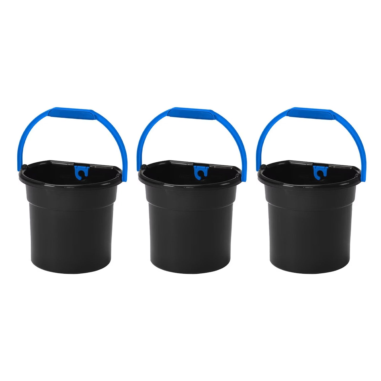 Gracious Living 5.8 Gallon Flat Back Indoor Outdoor Garden Water Bucket (3 Pack) - VMInnovations