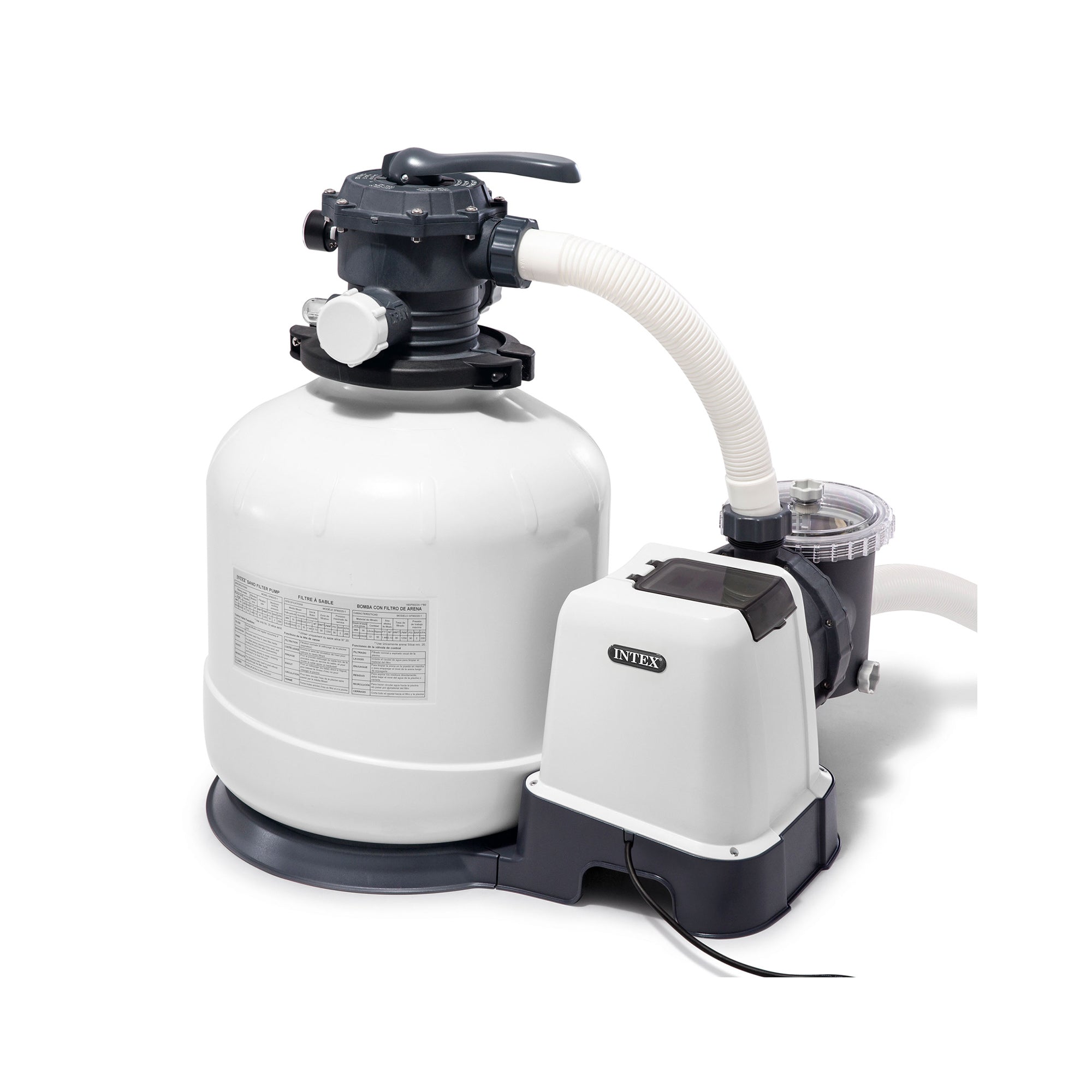 Intex ZX100 Automatic Pressure Side Pool Cleaner with Pool Sand Filter Pump - VMInnovations