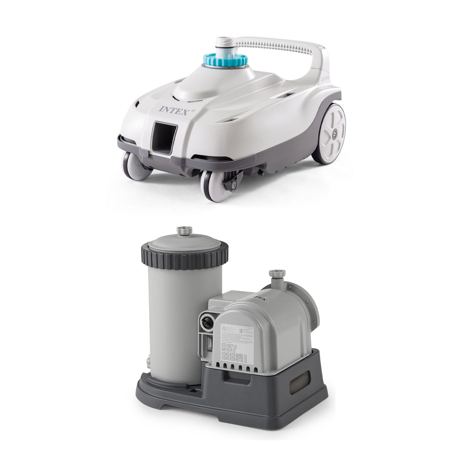 Intex ZX100 Automatic Pool Cleaner with 28633EG Cartridge Filter Pump System - VMInnovations