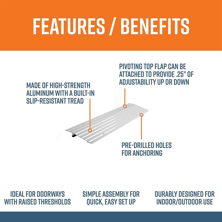 EZ-ACCESS TRANSITIONS 1” Portable Self Supporting Aluminum Modular Ramp (Used) - VMInnovations