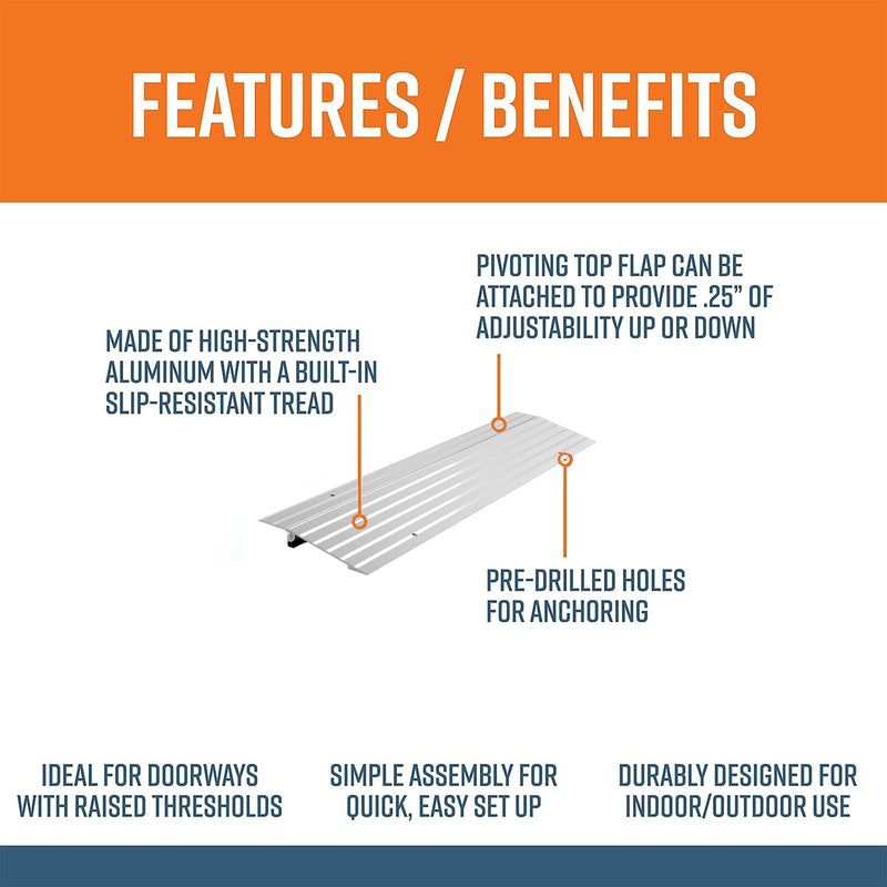 EZ-ACCESS TRANSITIONS 1” Portable Self Supporting Aluminum Modular Ramp (Used)