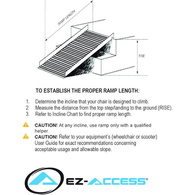 EZ-Access 6 Foot Suitcase Singlefold Portable Ramp w/Surface That Resists Slips
