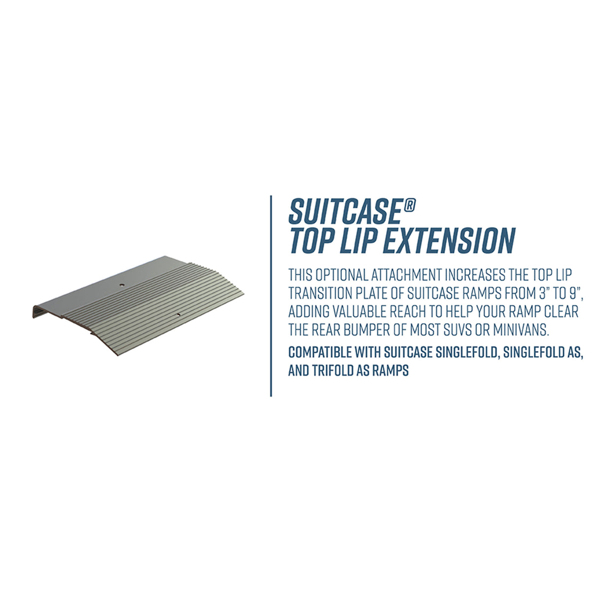 EZ-ACCESS Aluminum Suitcase Top Lip TLE w/Surface That Resists Slips (Open Box)