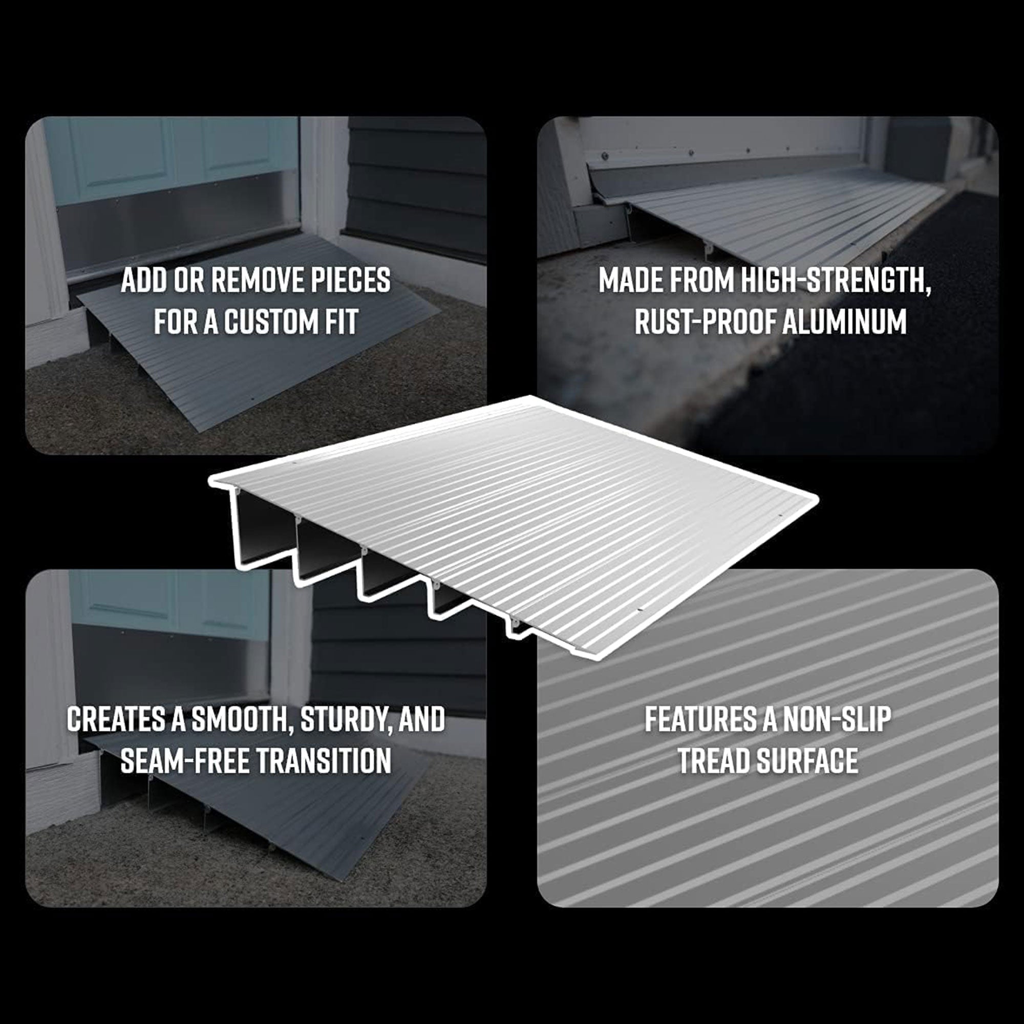 EZ-ACCESS 4” Portable Self Supporting Aluminum Modular Entry Ramp (Used) - VMInnovations