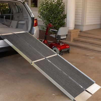 SUITCASE 10 Foot Portable Trifold Folding Aluminum Wheelchair Ramp (Open Box)