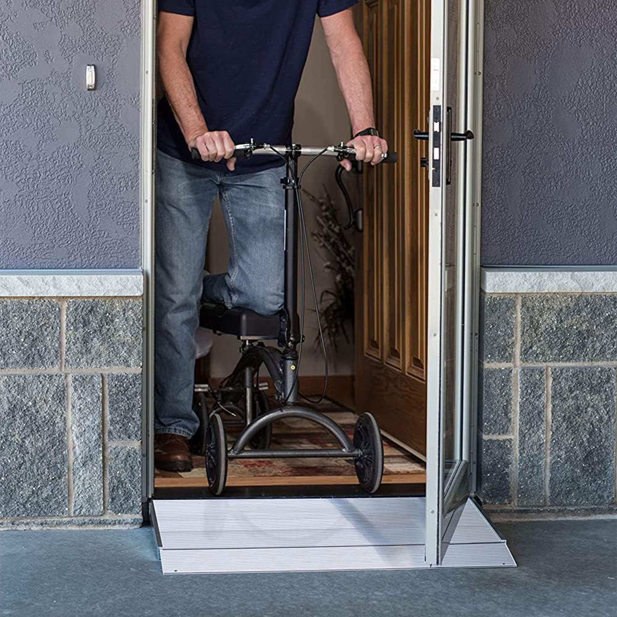 TRANSITIONS 24” Portable Self Supporting Aluminum Angled Entry Ramp (For Parts)