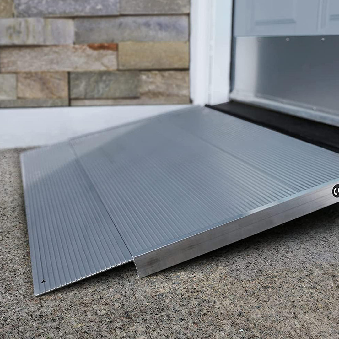 EZ-ACCESS TRANSITIONS 12” Portable Aluminum Angled Entry Ramp (Open Box)