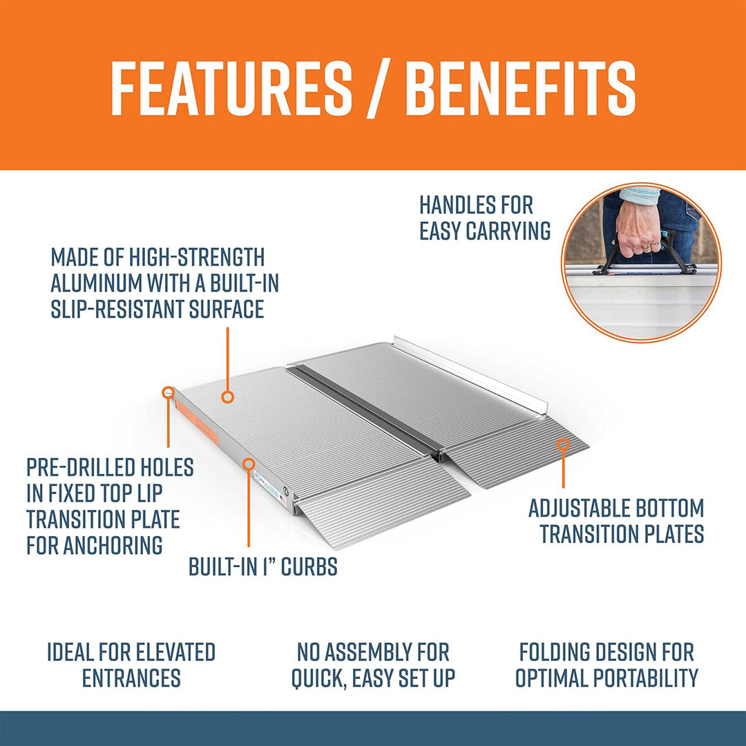 EZ-ACCESS SUITCASE 3’ x 30" Portable Ramp for Scooters & Wheelchairs (Open Box)