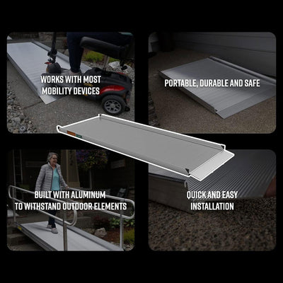 EZ-ACCESS GATEWAY 3G 5 Foot Solid Surface Aluminum Portable Wheelchair Ramp - VMInnovations